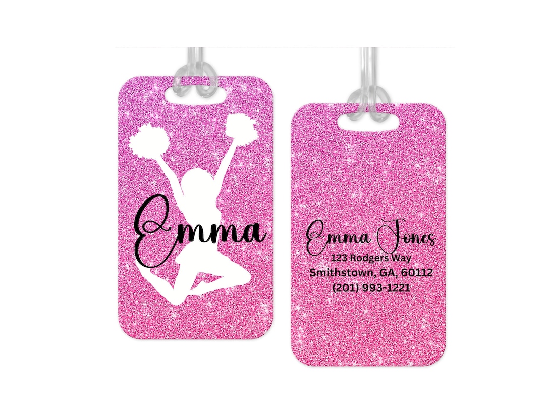 Cheer Team Bag Tag, Personalized Cheer Team Bag Tag, Girls Cheer Team