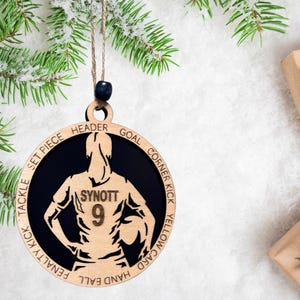 SOCCER team Gifts, Personalized Soccer Player Ornament 2024, Sports Christmas ornament, Gift for Soccer Player, Laser Ornament, Soccer Coach