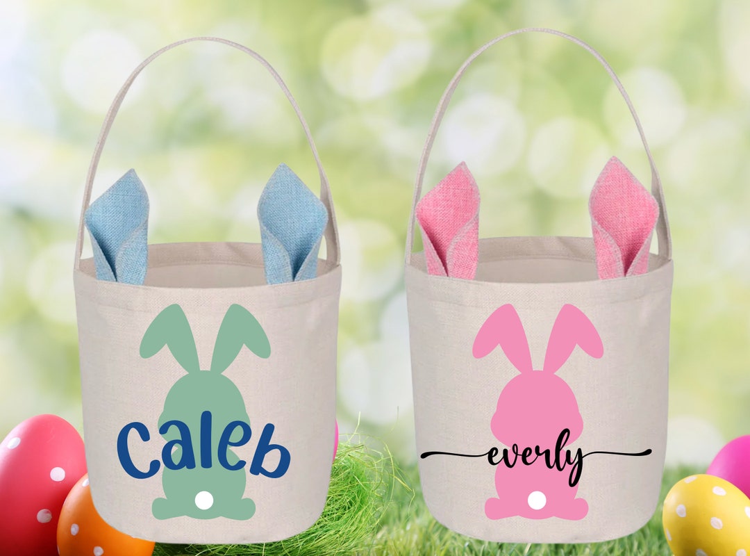 EASTER BASKET, Personalized Easter Bunny Basket, Easter Basket for Kids