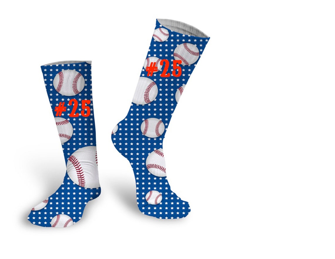 BASEBALL TEAM Baseball Socks Personalized Baseball Socks Etsy