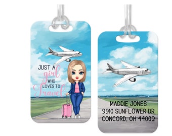 Personalized Luggage Tag: Double-Sided Vacation Travel Bag Tag