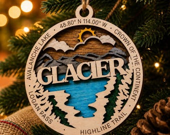 National Park Ornament | Christmas Ornament | Hiker Gift | National Park Gift | Travel Keepsake | Wood Ornament