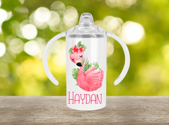 Sippy Cup Tumbler, Toddler Flamingo Sippy Cups, Personalized Sippy Cups,flamingo  Gifts for Toddlers,birthday Gifts for Toddlers,little Girls 