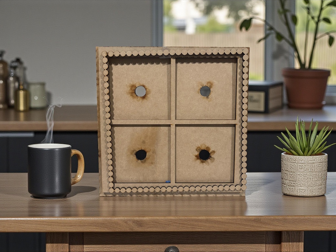 DIY Interchangeable 4-slot Frame for 4.25” Squares MDF Paintable ...