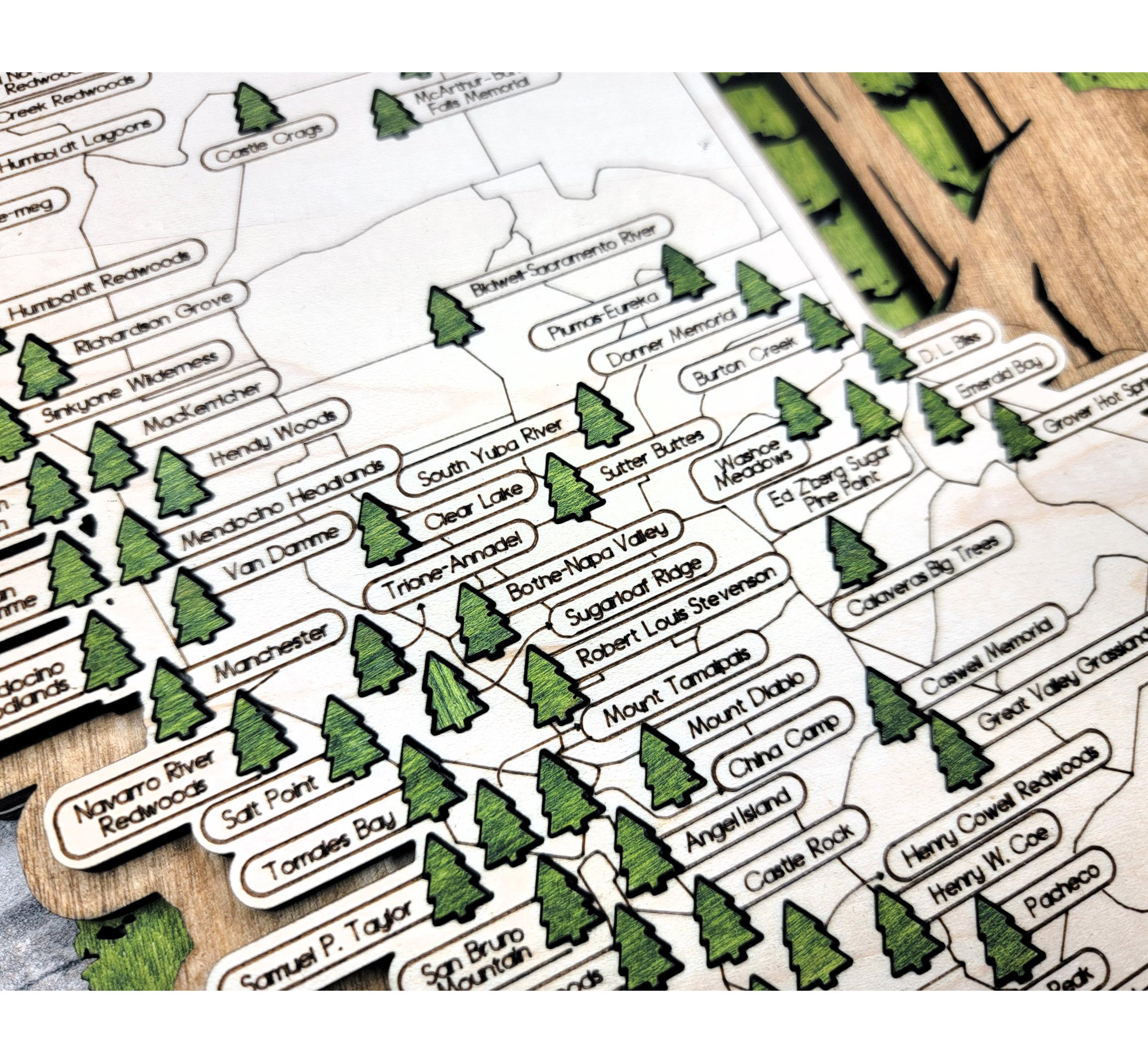 Personalized California State Parks Map: Hiker Gift - Etsy