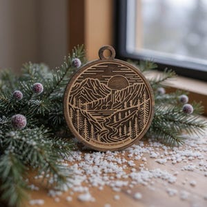 Personalized National Park Ornament: Laser Engraved Wood Souvenir