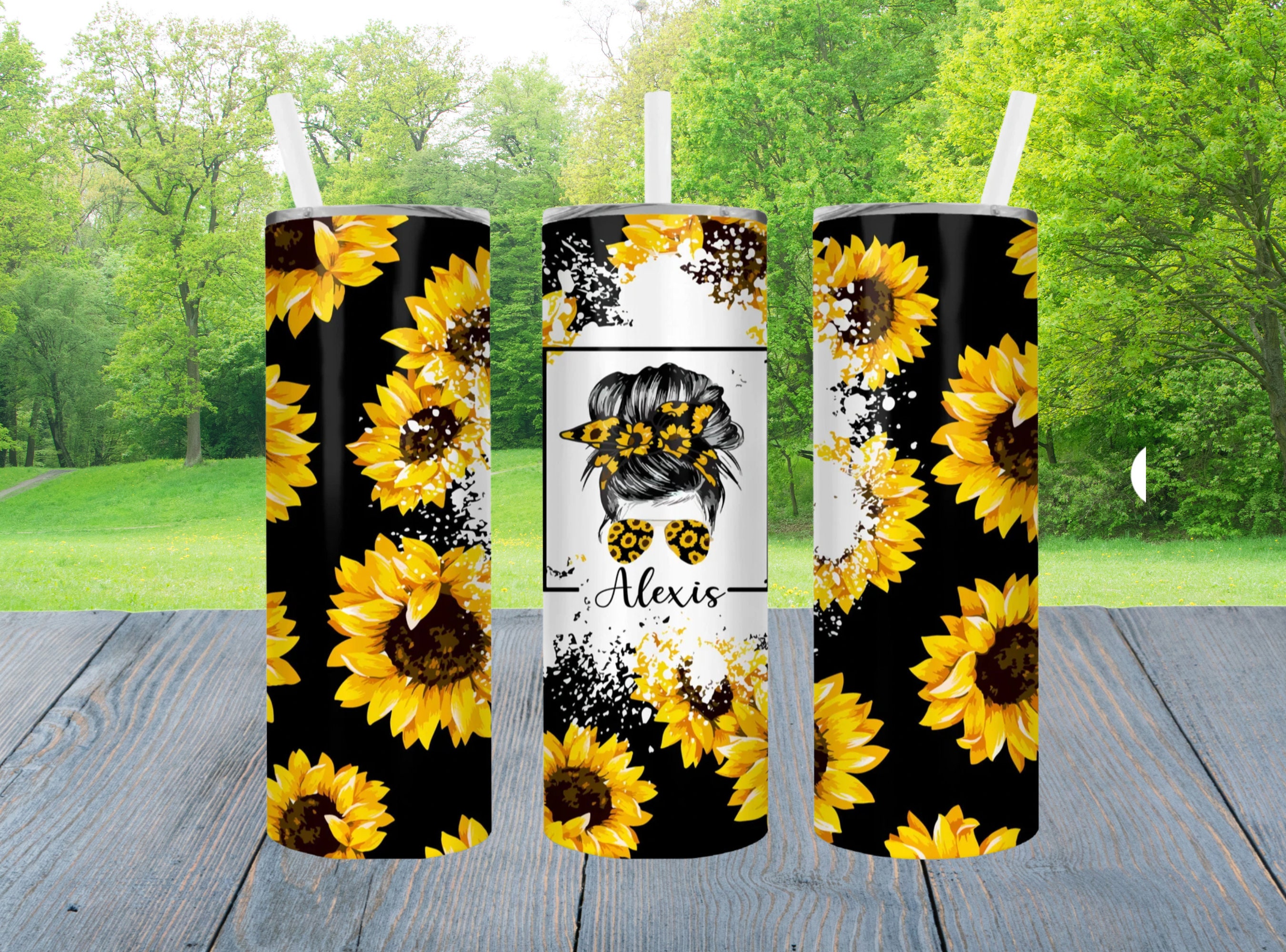 Gifts for Sunflower Lover- Sunflower Tumbler with Lid and Straw - Sunflower  Cups Tumbler - Sunflower Cup - Sunflower Mug - 20oz Insulated Stainless  Steel Sunflower Print Skinny Tumbler 