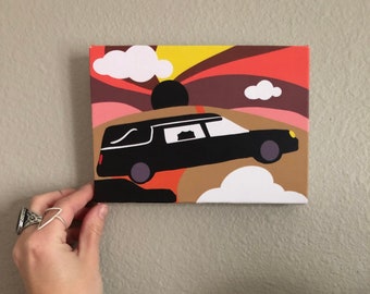 Floating Hearse Canvas Print