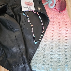 Vestido infantil de crochê feito à mão: túnica de suéter colorida com efeito ombré