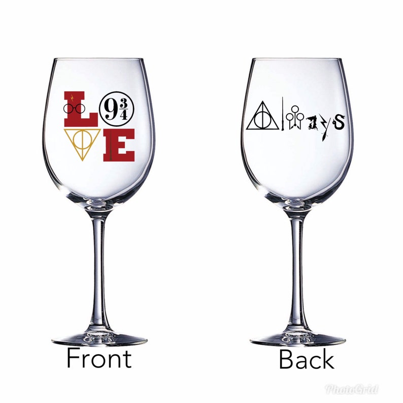 Harry Potter glass Harry Potter wine glass Harry Potter Etsy