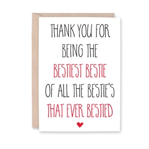 Funny Bestie Card, Funny Bestie Birthday Day Card, BFF Funny Card, Best Friend Birthday Card, Bestie Birthday, Card for him her them BESTIE