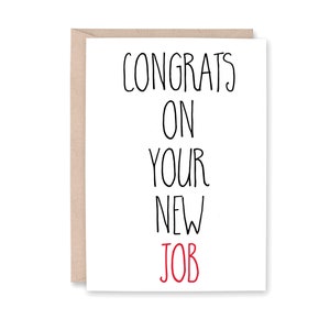 Congrats on Your New Job, New Job Card, Coworker Card, Job Change Card, First Job Card, CONGRATS on Your NEW JOB