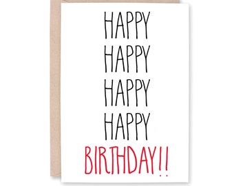 Happy Birthday Card, Happiest Birthday Card, Birthday card for him, Husband Birthday, Wife Birthday, Best Friend Birthday