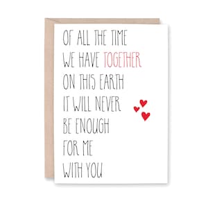 Valentine's Day Card, Anniversary Card,for Husband Boyfriend, Love Card for Wife, Girlfriend, Birthday Wife Finacee, Partner, TOGETHER