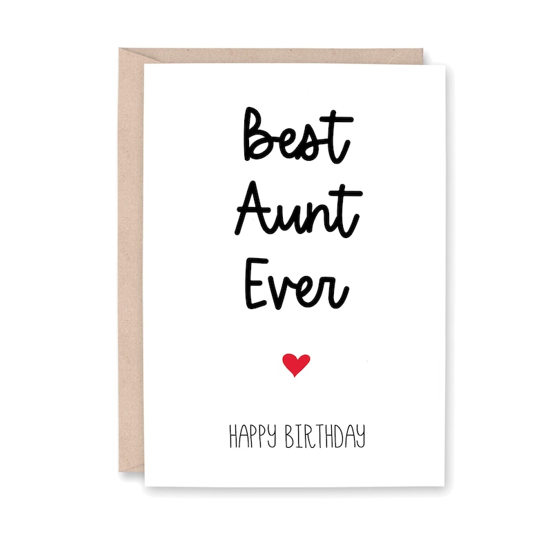 Card for Aunt - Etsy