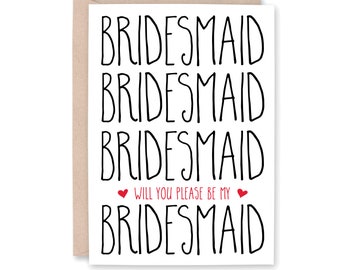 Funny Bridesmaid Proposal Card, Will you be my bridesmaid, Maid of Honor Proposal, bridesmaid card, Matron of Honor, NO UGLY DRESSES