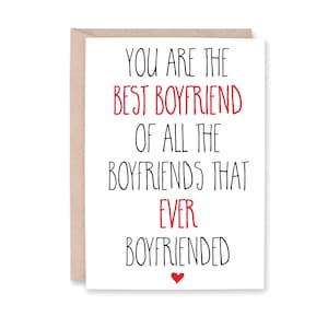 Funny Boyfriend Anniversary Card, Funny Best Boyfriend Birthday Card, Funny Boyfriend Birthday, BOYFRIENDED