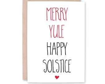 Merry Yule Happy Solstice Card, Winter Solstice Card, Yule Card, Yultide Blessings Cards, Pagan Cards, Pagan Solstice, Merry YULE SOLSTICE