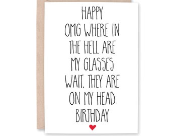 Funny Birthday Card, Old Birthday Card, Birthday card for him, Husband Birthday, 40th birthday card, Things Older Than you, Dad Birthday