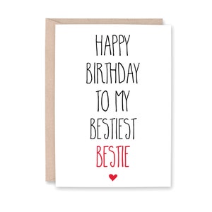 Bestie Birthday Card, Happy Birthday Bestie, Funny Bestie Birthday Day Card, Bff Funny Card, Best Friend Birthday Card, HBD BESTIE BIRTHDAY