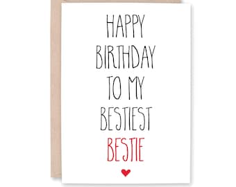 Bestie Birthday Card, Happy Birthday Bestie, Funny Bestie Birthday Day Card, Bff Funny Card, Best Friend Birthday Card, HBD BESTIE BIRTHDAY
