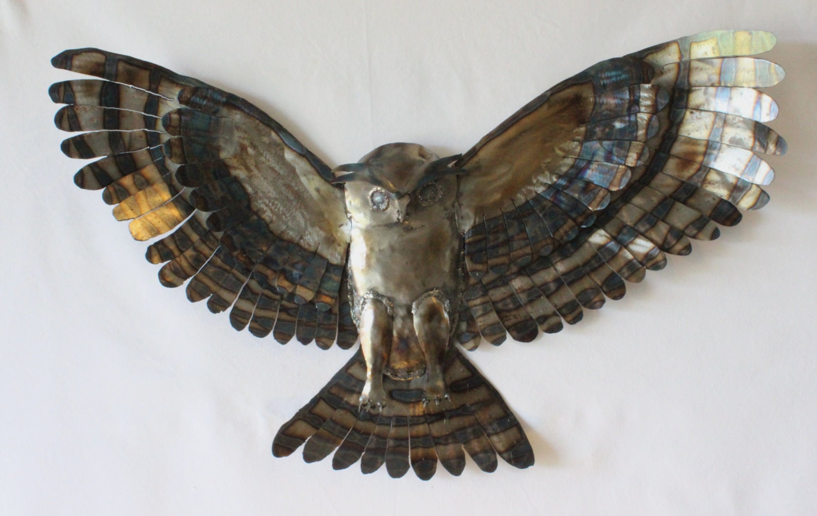 Horned Owl Metal Wall Art.Metal Owl Sculpture.Wall Accent .18 Etsy