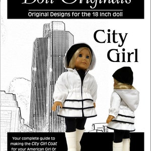 Modèle de manteau City Girl pour poupées de 18 pouces