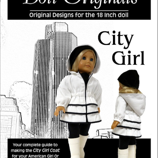 City Girl Coat Pattern for 18 inch Dolls