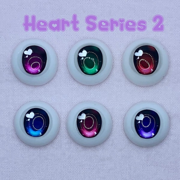 Heart Series 2 - Solid Resin BJD Augen für Dollfie und andere Anime Style Dolls 22mm
