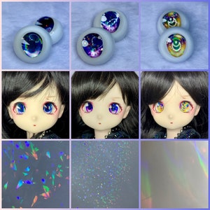 Holographic effects for anime style dollfie eyes (ADD ON ONLY)