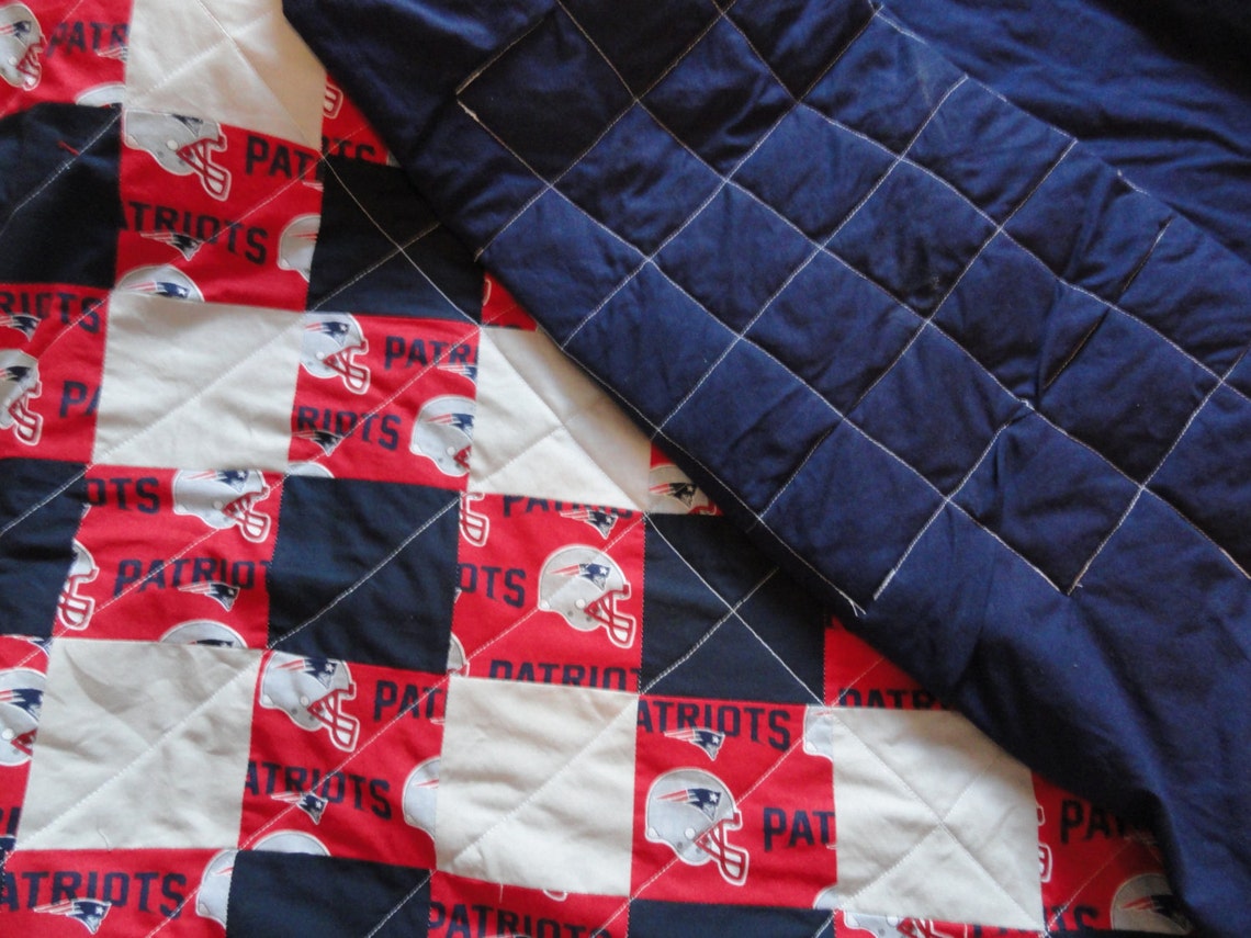 New England Patriots Full Size Quilt Etsy