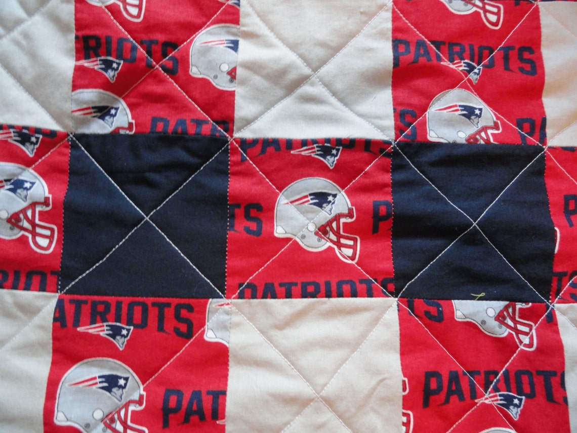 New England Patriots Full Size Quilt Etsy