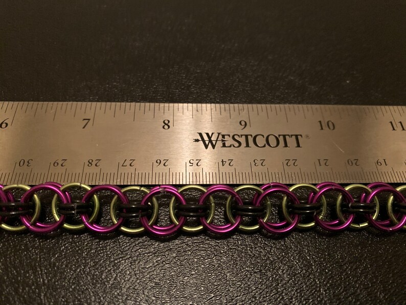 black 16 helm chain necklace Purple gold