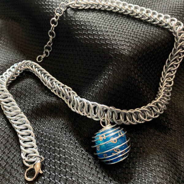 Stainless steel cage necklace in Half Persian 4 in 1