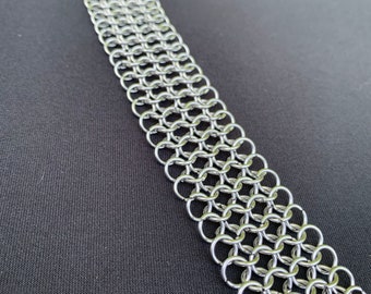 Steel Chainmail Mini Bracelet in European 4 in 1