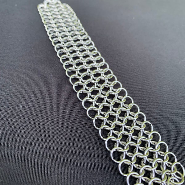 Steel Chainmail Mini Bracelet in European 4 in 1