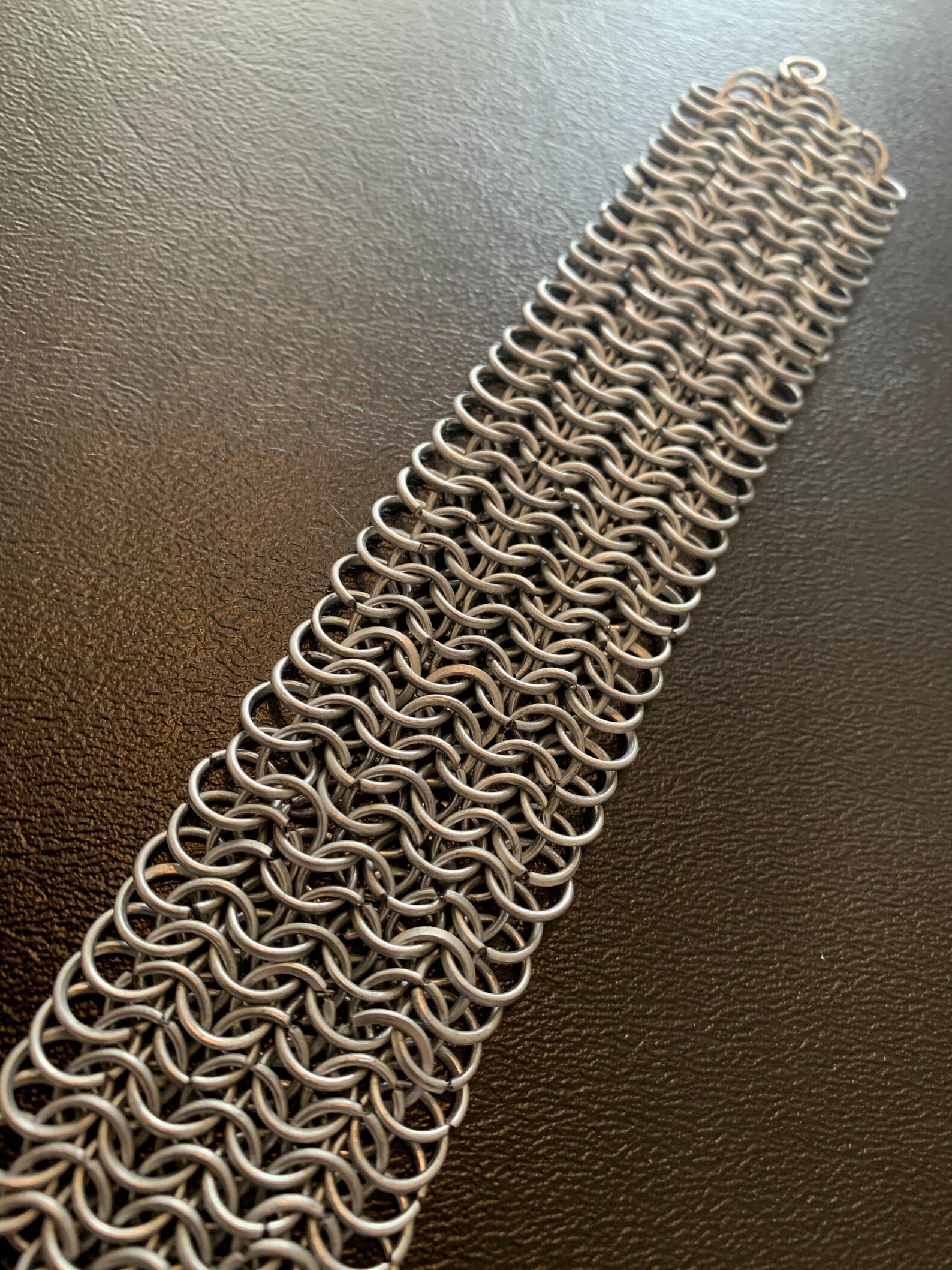 Steel chainmail cuff bracelet in European 6 in 1 Etsy