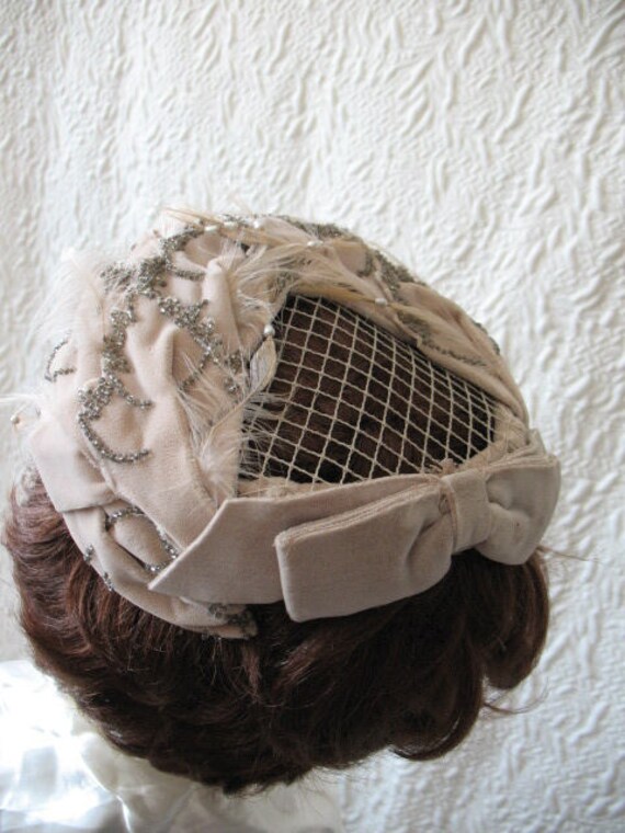 Vintage Bridal Wedding Cocktail Hat Fascinator To… - image 4