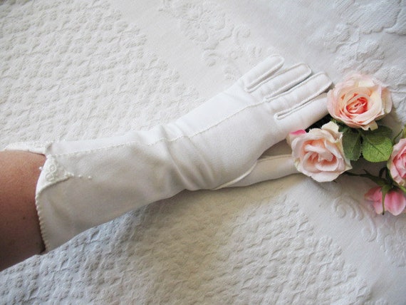 White Gloves Vintage Retro Mid Century Wedding Br… - image 2