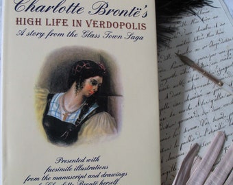 Charlotte Bronte Book High Life in Verdopolis Classic Romance Love Story Gift for her Rare Decorative Vintage Library Decor   WhenRosesBloom