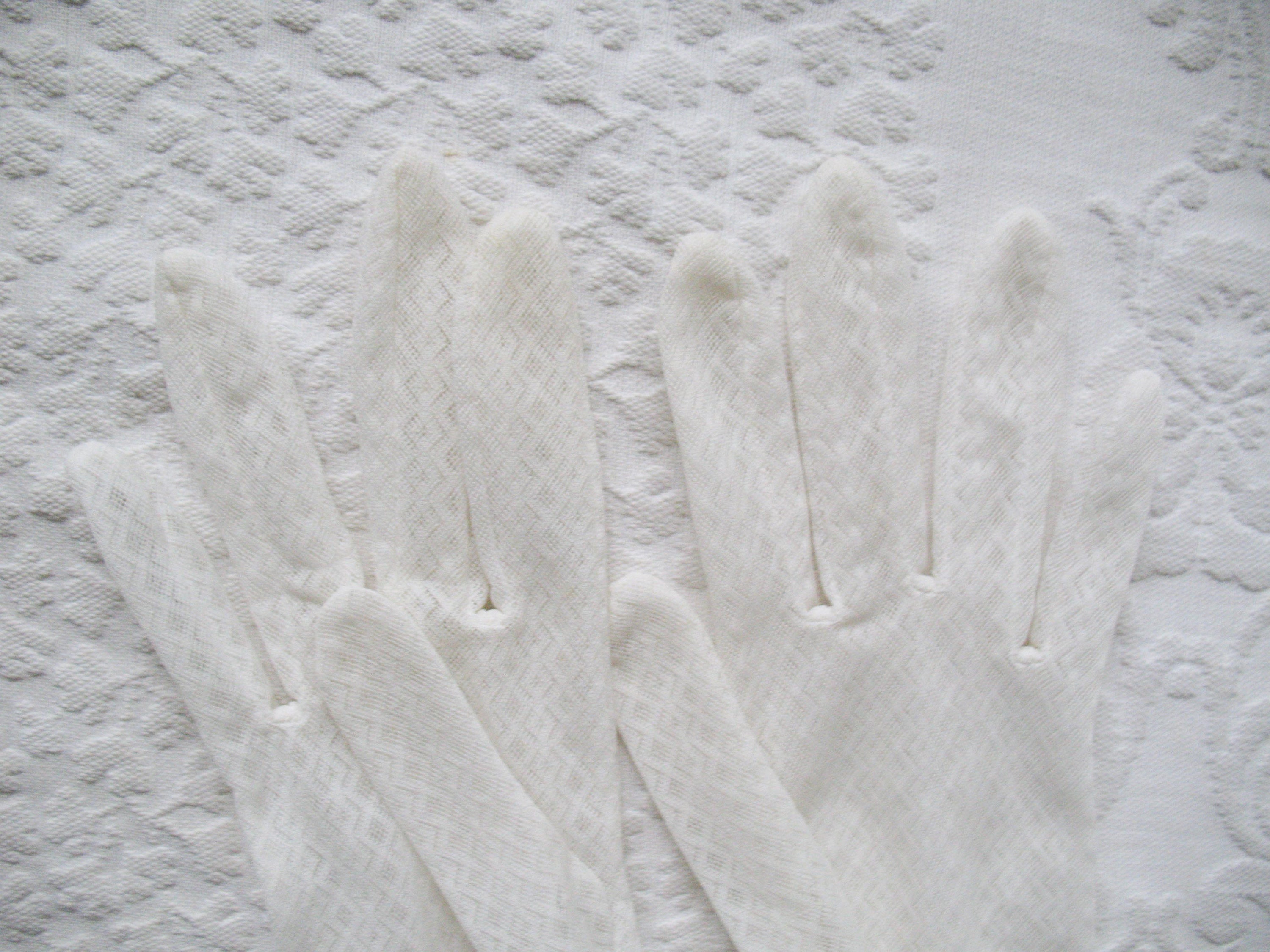 Vintage White Lace Gloves Tea Party Retro Wedding Bride Etsy