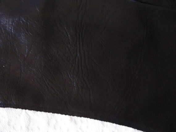 Vintage Gloves Black Sz 6 1/2 Faux Leather Vegan … - image 4