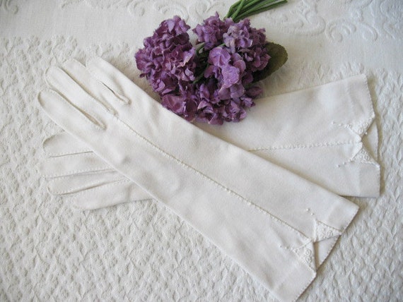 White Gloves Vintage Retro Mid Century Wedding Br… - image 7