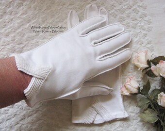 Gloves White Short Retro Vintage Tea Party Elegant Cosplay Downton Miss Fisher Mid Century Style  When Roses Bloom