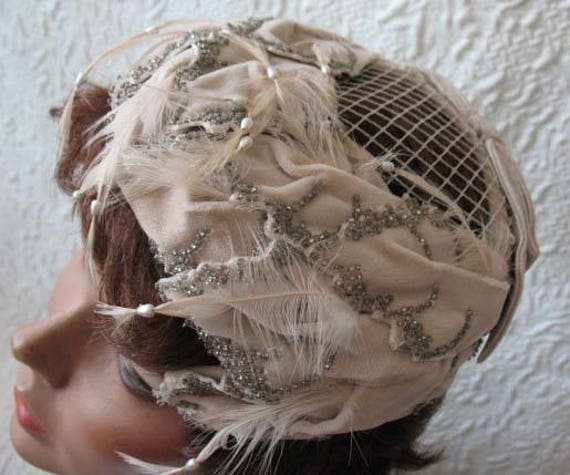 Vintage Bridal Wedding Cocktail Hat Fascinator To… - image 2