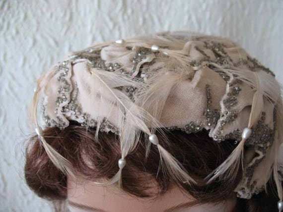 Vintage Bridal Wedding Cocktail Hat Fascinator To… - image 3