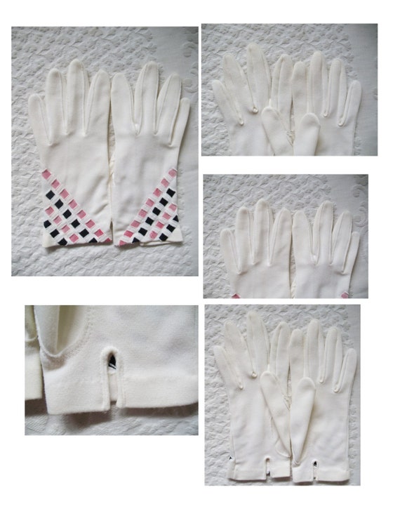 Vintage White Gloves Retro Tea Party Downton Miss Fis… Gem