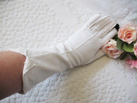 White Gloves Vintage Retro Mid Century Wedding Br… - image 3