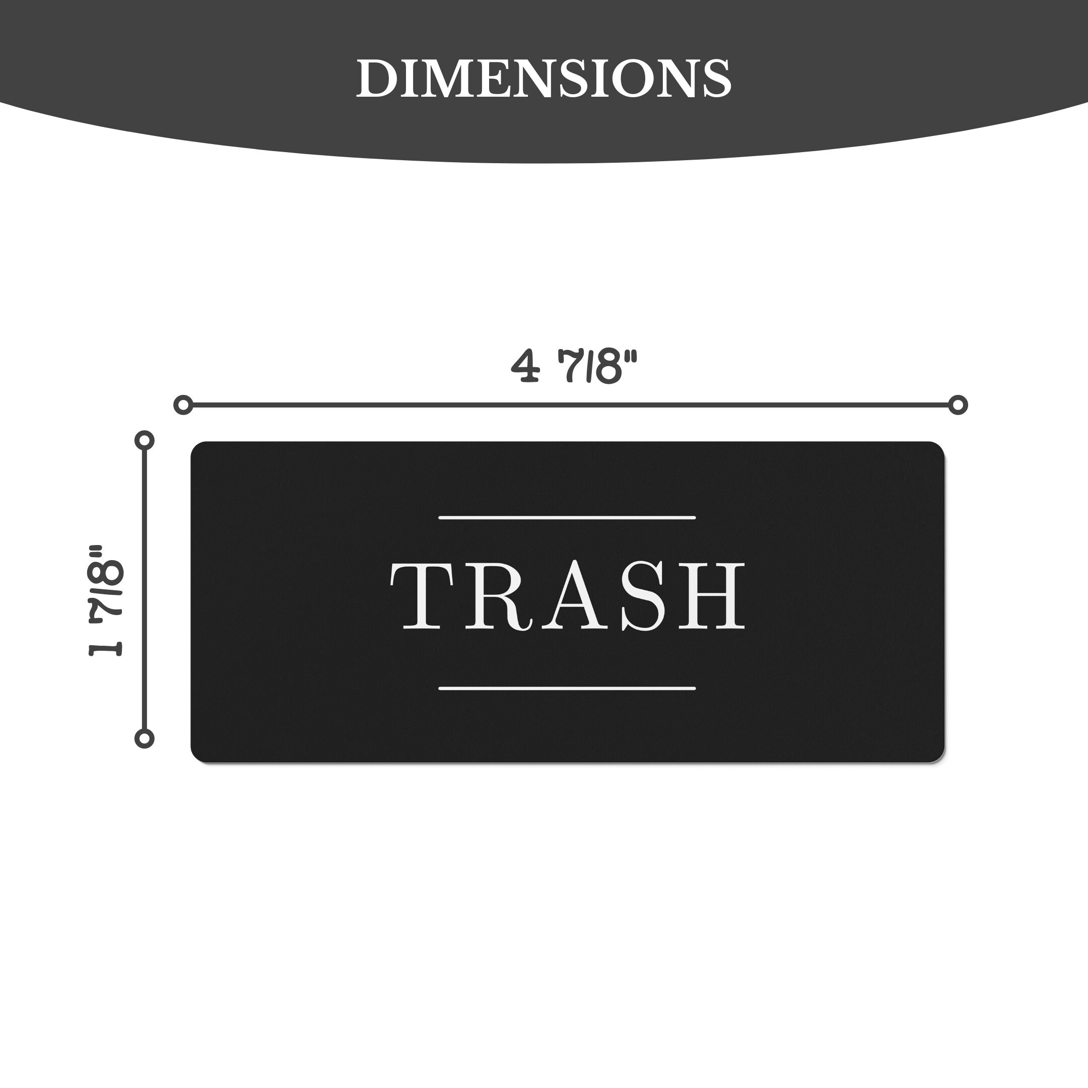 Trash and Recycle Stickers Set of 6 More Colors Waterproof Matte Finish