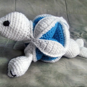 Super Cute Baby Seal Amamani (Amigurumi, Crochet Puzzle Ball)  Completely Baby Safe. 7 in